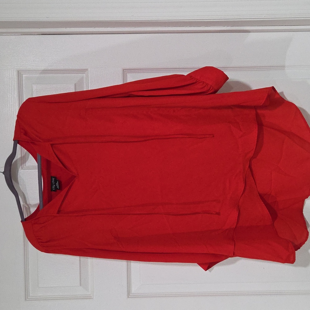 City Chic Red Blouse